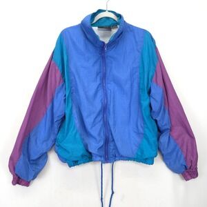 Voit Equipment Windbreaker Jacket M Colorblock 80s 90s Nylon Retro Track Zip